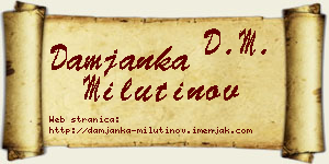 Damjanka Milutinov vizit kartica